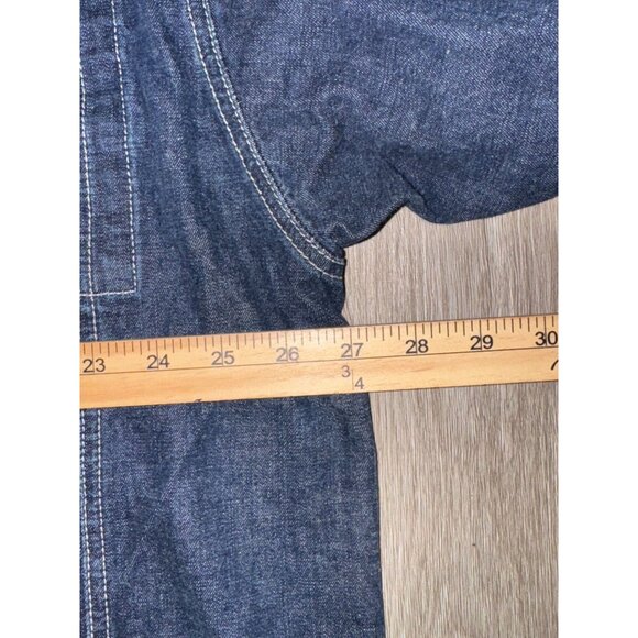 Rocawear Denim Short Sleeve Shirt 2XL Dark Wash Button-Up - Picture 8 of 8